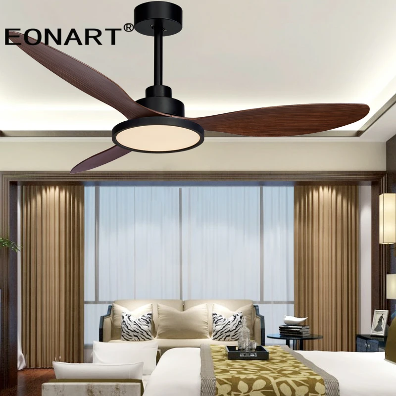 

52 Inch Fashion Plastic Blade Ceiling Fan With Lamp Decoration Living Room Lamp Fan With Remote Control 220V Ventilador De Techo