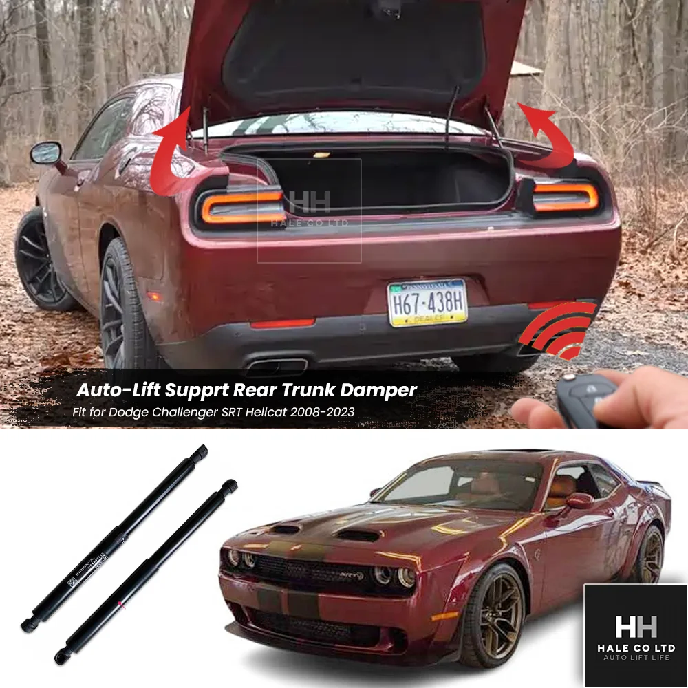 Фото Автоматические амортизаторы-упоры для багажника Dodge Challenger SRT Hellcat 2008-2023, немецкие усиленные амортизаторы для автотюнинга №1