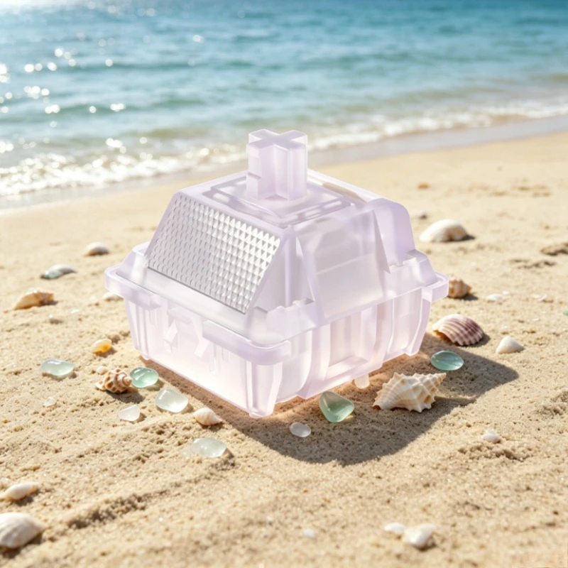 Фото Механические переключатели DUROCK Sea Glass Switch, линейные, с возможностью горячей замены, настраиваемые, заводская смазка, 45gf, аксессуары для механических клавиатур, подарок №1