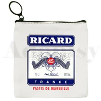 ricard canvas coin purse custom logo storage pouch canvas bag new coin bag key coin purse