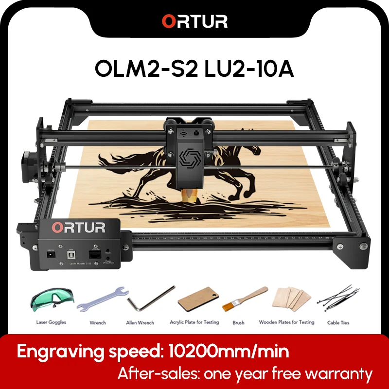 

ORTUR Desktop Laser Engraver Cutter For Bigginner OLM2S2 10000mm/Min 10W DIY Woodworking Metal Laser Engraving Cutting Machine