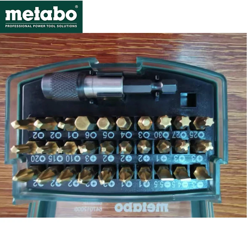 Набор бит для отвертки Metabo в коробке 31 шт. из легированной стали аксессуары