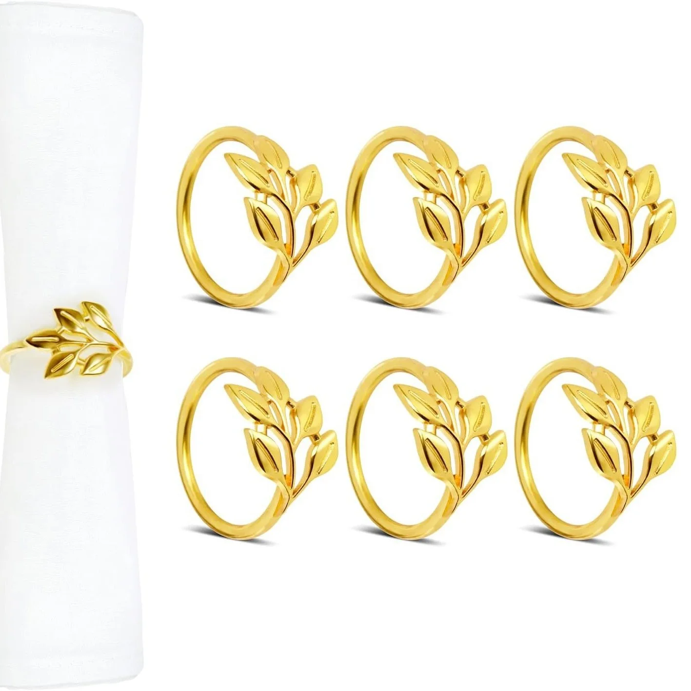 Кольца для салфеток металлические золотые и серебряные