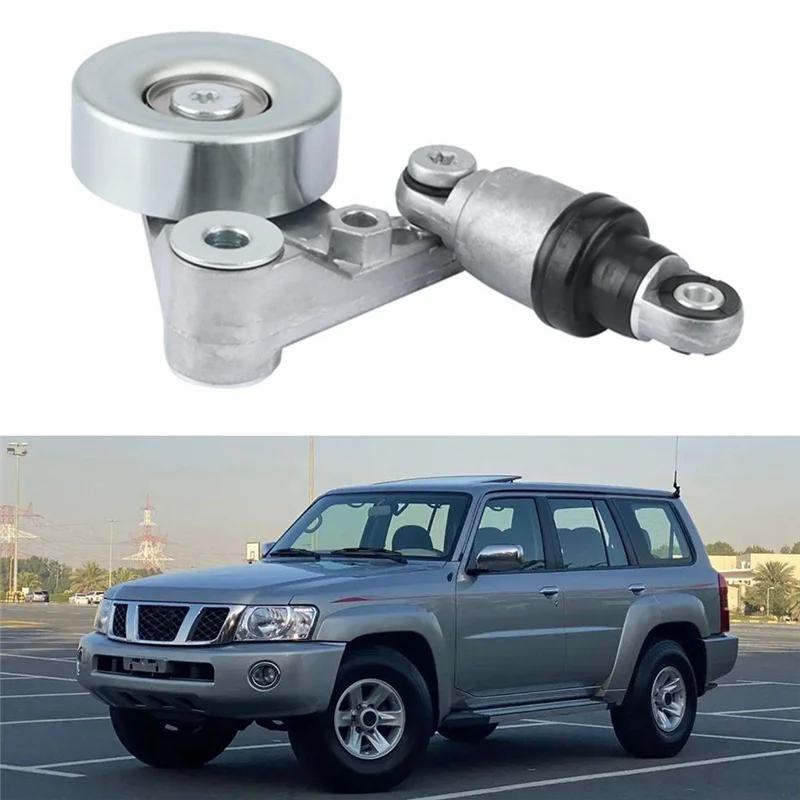 Натяжитель ремня вентилятора привода двигателя для Nissan Patrol GU Y61 GR II Wagon Navara D22 ZD30