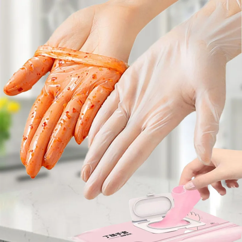 

12-inch Nitrile Extended Flap Drawer Dishwashing Gloves Household Kitchen Cleaning Household Laundry Rubber