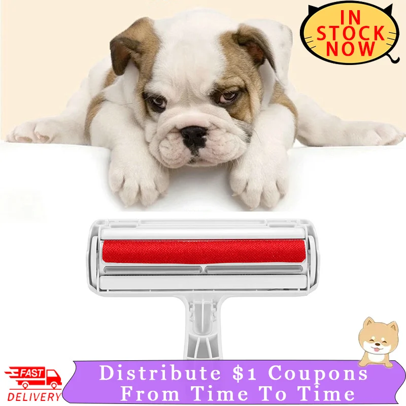 

Dog Hair Remover Brush 2-Way Remove Pet Hair Roller Carpet Cleaning Brush Cat Lint Sticking Roller Carpet Cleaner Brushes Gloves