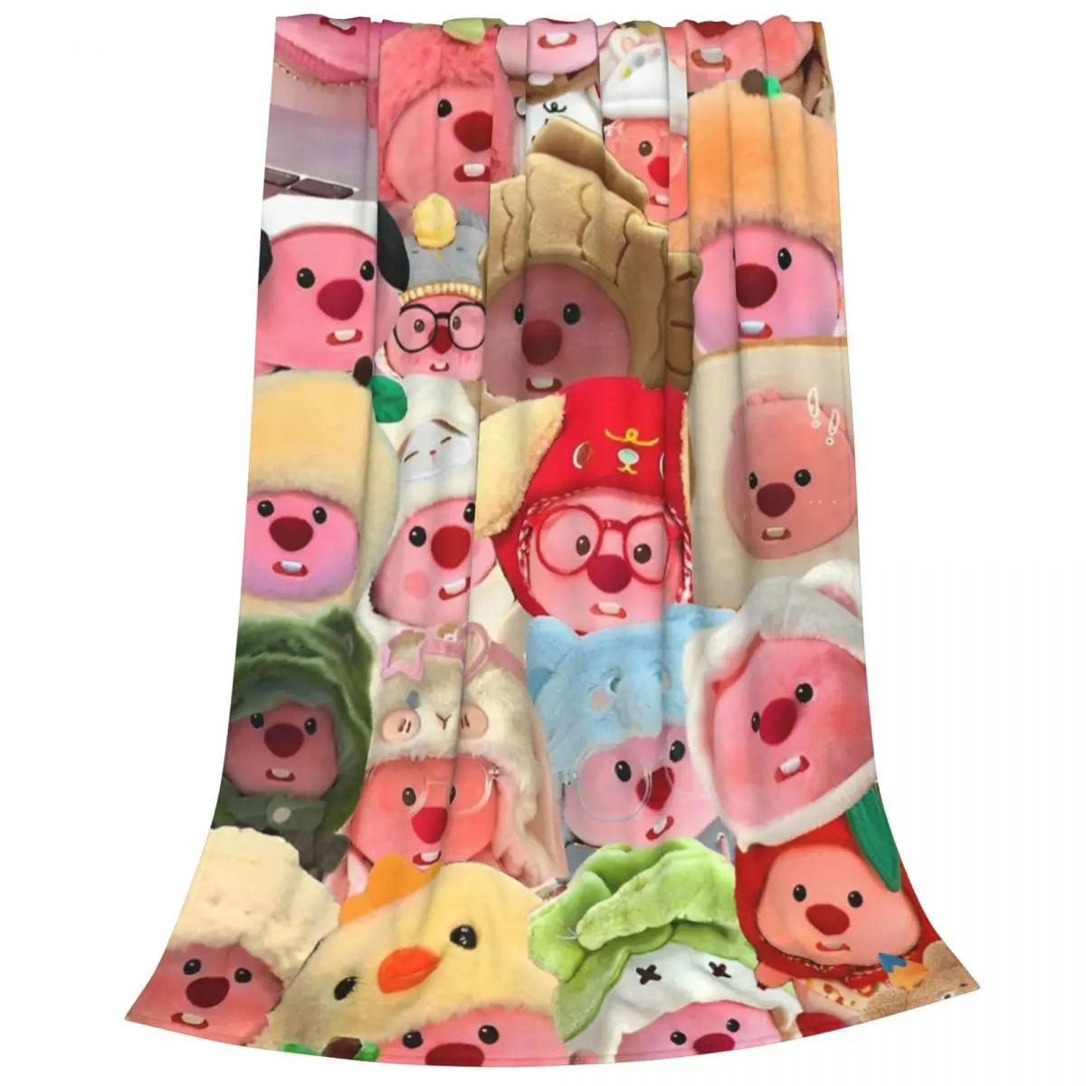 Симпатичное шерстяное одеяло Loopy Pororo винтажное из бобра для дома покрывало 200x150