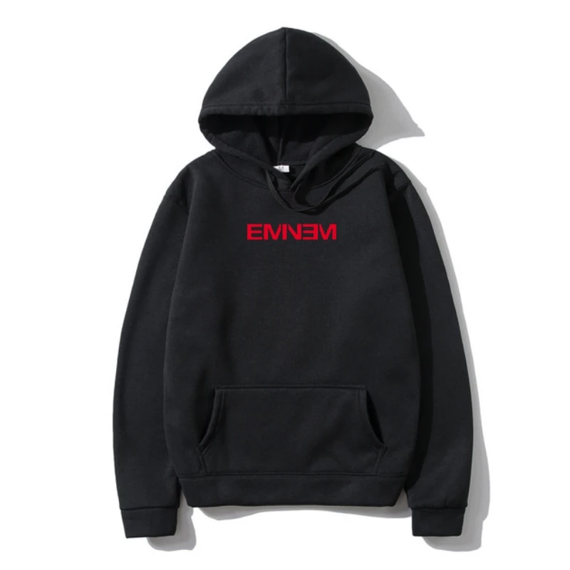 

Eminem Horns Image Tour Hoody Two Sides Black SweatSweatshir Cotton New Men's Outerwear Summer Style Hip Hop Men Outerwear Outer