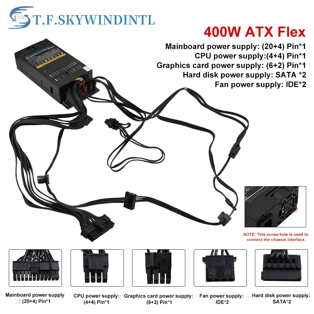 Flex 400W PSU Active PFC 400W ATX Flex Full Modular Power Supply for POS AIO system Small 1U (Flex ITX) Computer Power Supply images - 6