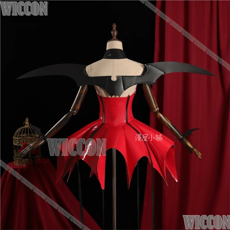 Lunatic Charm Tsukiyomi Utau Аниме Шуго Чара Косплей Сексуальное Красное Платье Кожаный Парик