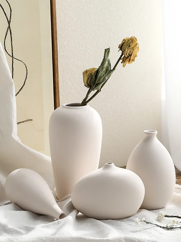 Украшение для гостиной керамическая ваза украшения интерьера белая в китайском