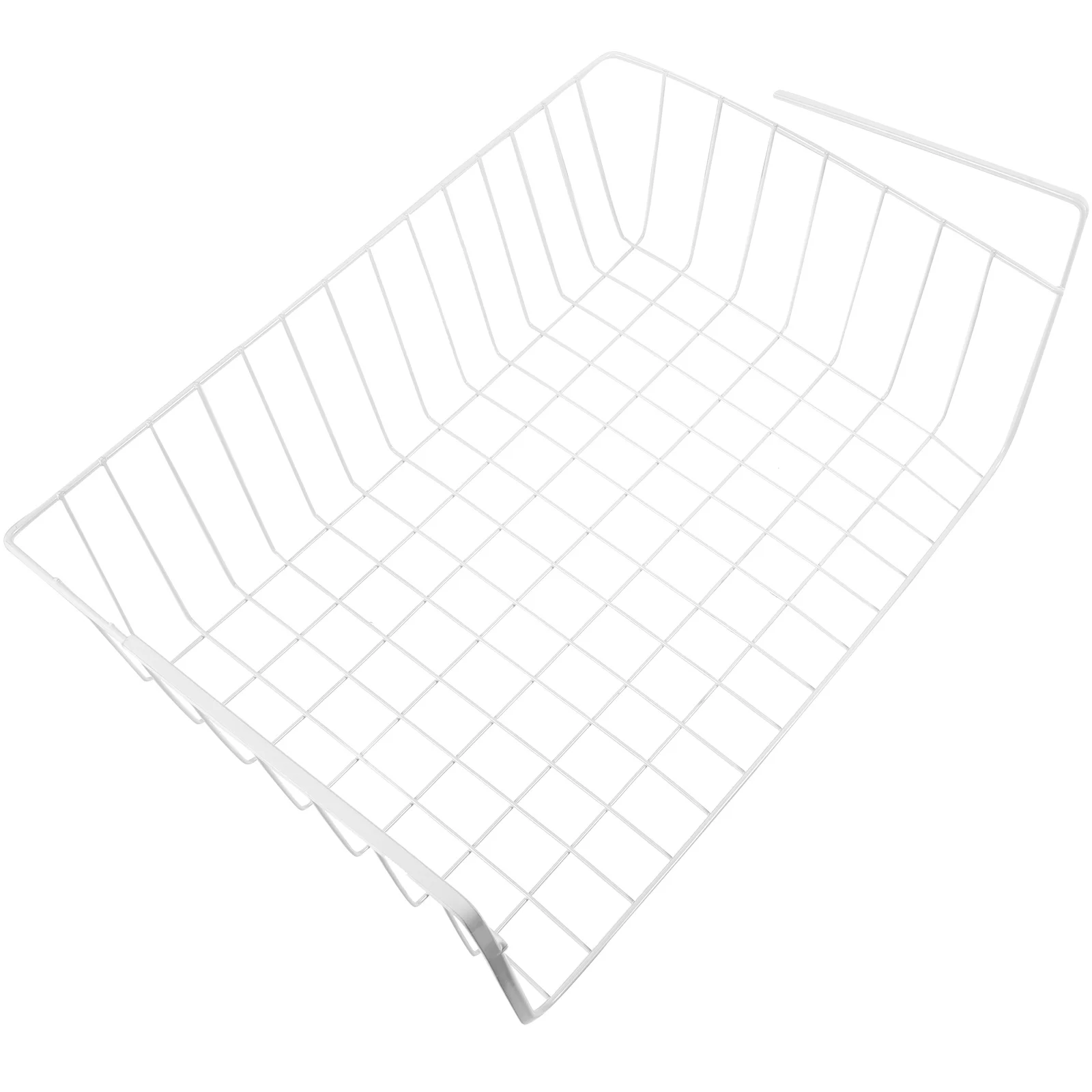 

Wall Mounted Clothes Drying Rack Dish Storage Organizer Hanging Shelf Spices Under Cabinet White Iron