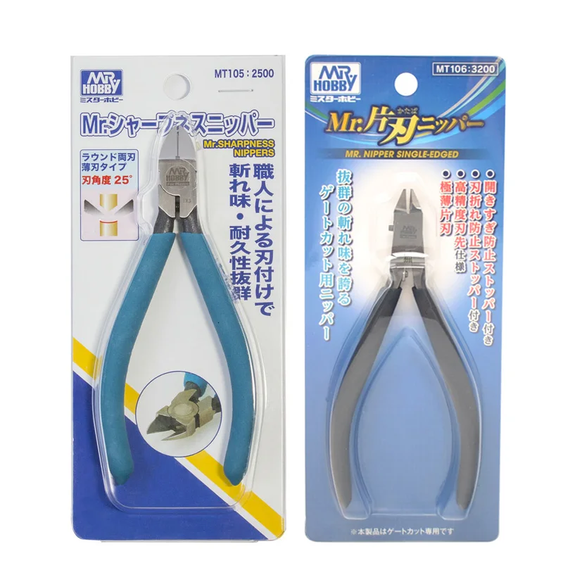 Mr.HOBBY MT105 25 ° режущие кусачки с двойными краями модель ремесленные инструменты MT106 однократные диагональные плоскогубцы для модели Пластиковые кусачки