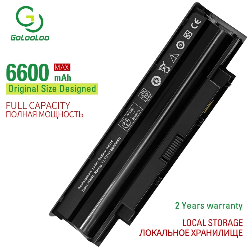 Аккумулятор Goloolo 11,1 В 6600 мАч J1KND для ноутбука DELLInspiron N4010 N3010 N3110 N4050 N4110 N5010 N5010D N5110 N7010 N7110 04YRJH