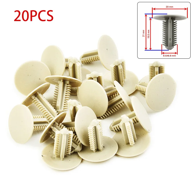 

20Pcs Auto Roof Liner Trunk Fastener Retainer Rivet Trim Nylon Car Ceiling Cover Snaps Plastic Clips For Toyota 63399-26050