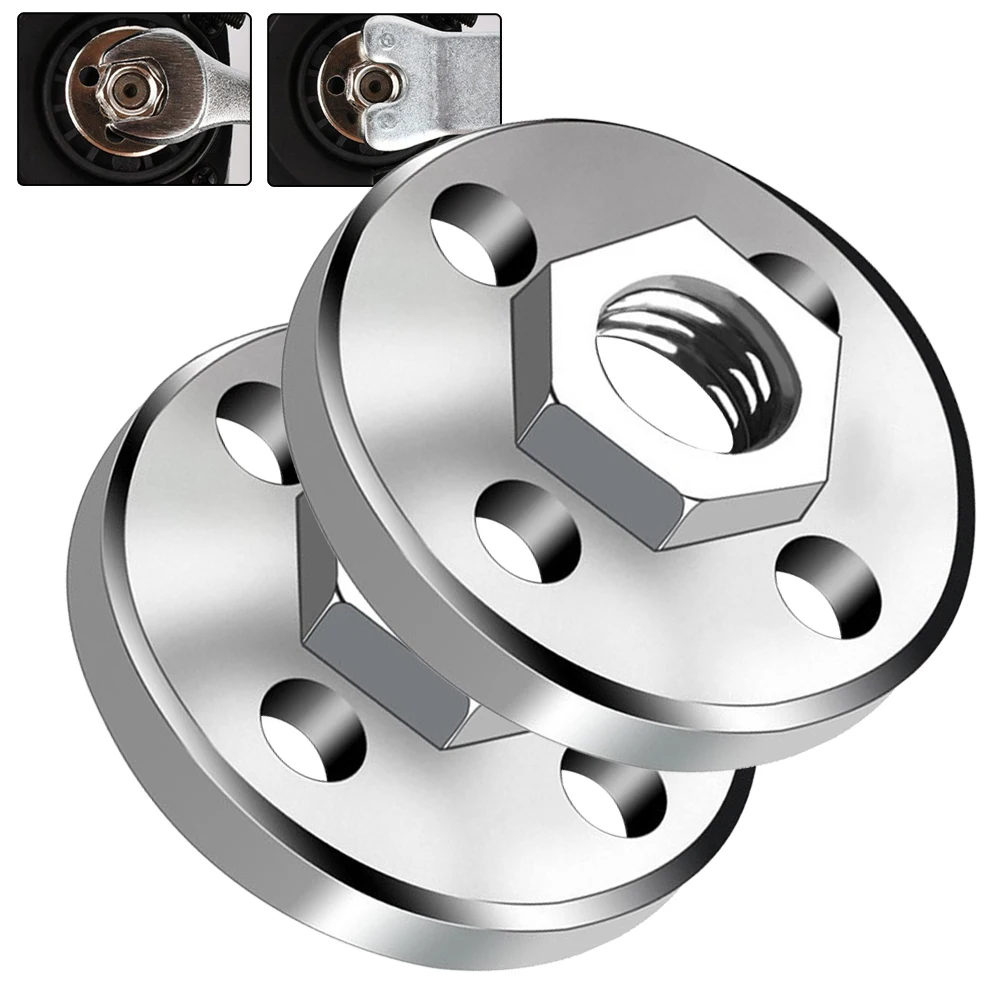 

2pcs Angle Grinder Pressure Plate Cover HexNut For 100 Type Angle Grinder Polisher Removing Open-end Wrenches Vise Power Tool