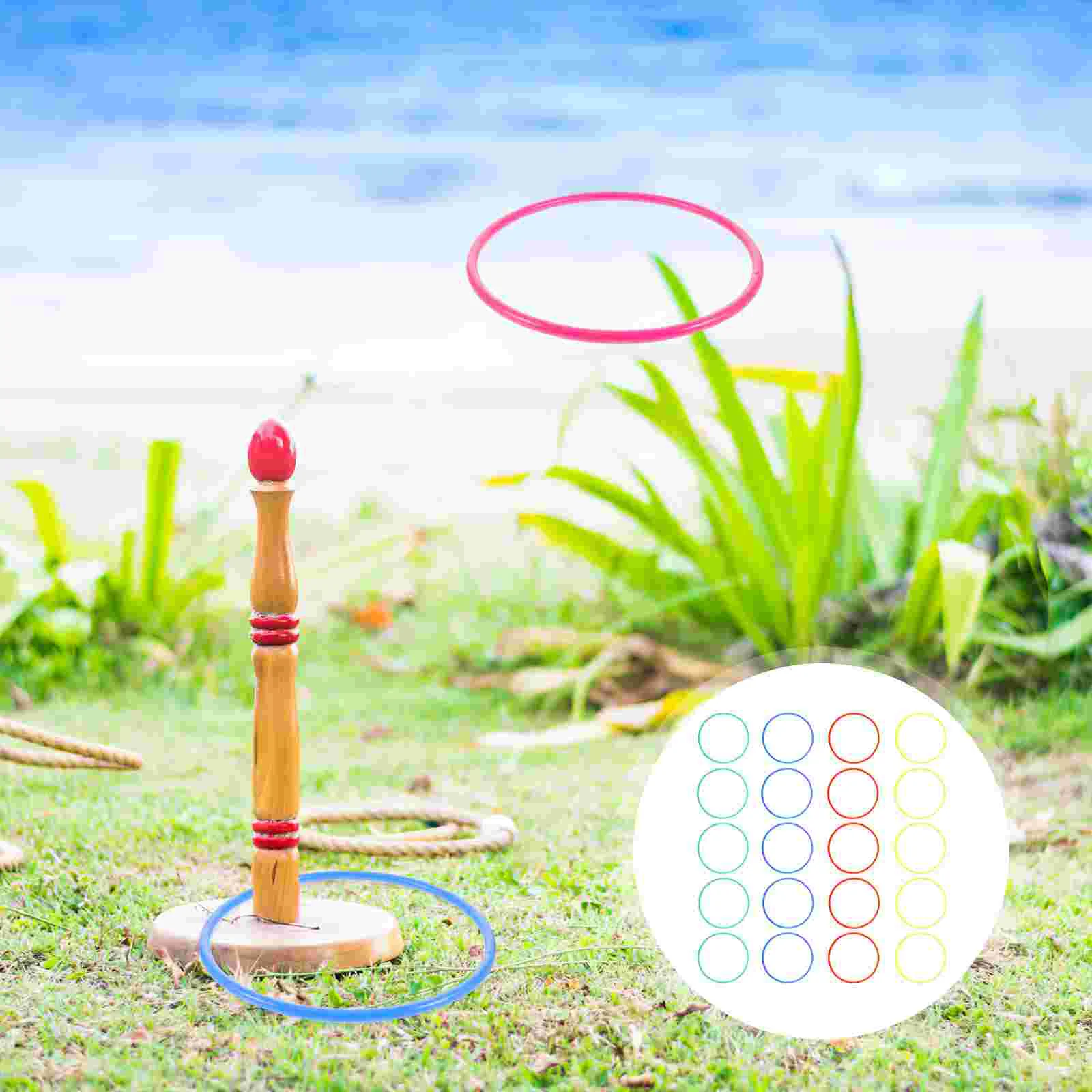 

20pcs Plastic Toss Rings Casting Game Circles Kids Plaything Supplies