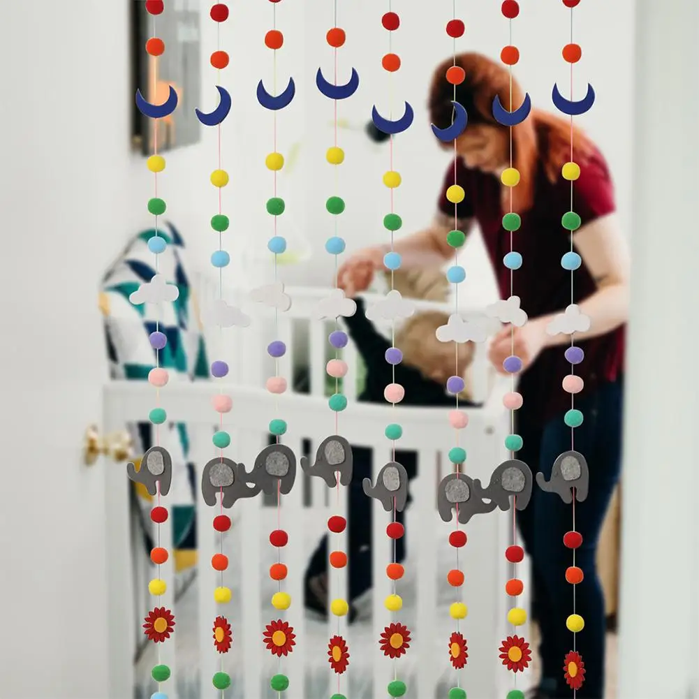 

8 шт. «сделай сам», красочные плюшевые шарики, Мультяшные шарики, домашние настенные дверные занавески, подвесные украшения