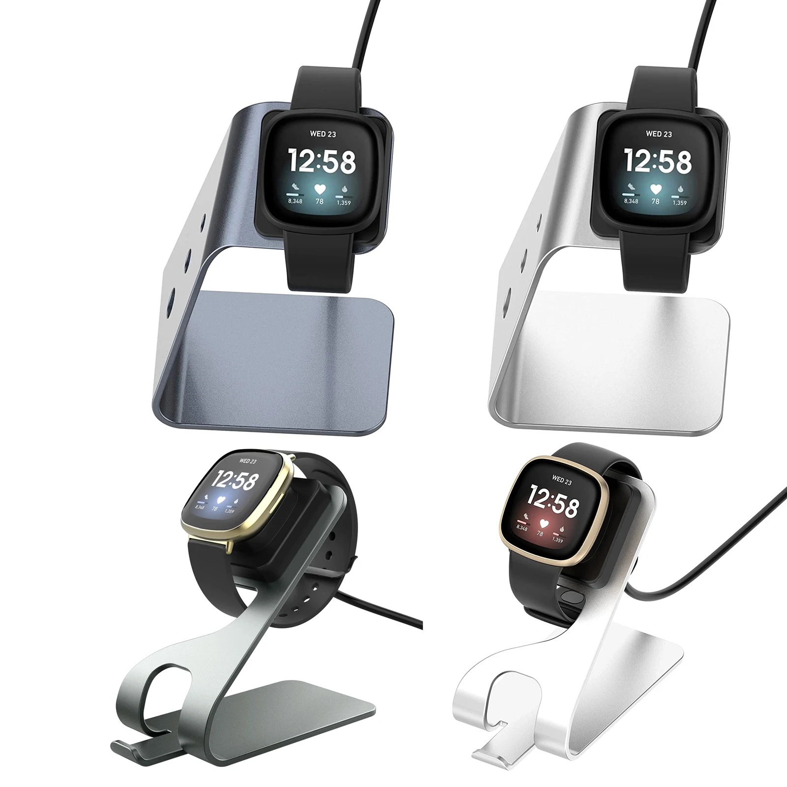 

Зарядная док-станция Newcool USB для Fitbit Versa 3 / Fitbit Sense, настольная подставка-держатель для зарядки, 1,5 м, футов, кабель для зарядки Versa3