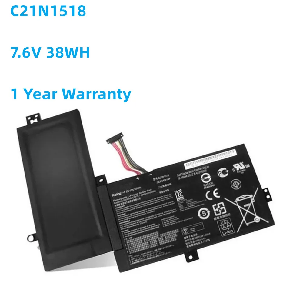 

New 7.6V 38WH Laptop Battery C21N1518 For ASUS VivoBook Flip TP501UB TP501UQ TP501UA FZ026T CJ019TC DN033T Notebook