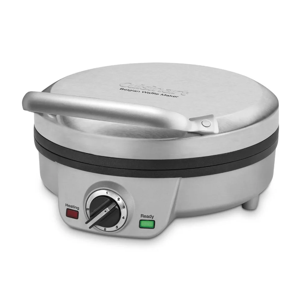 

4-Slice Belgian Waffle Maker Round Electric Machine Kitchen Appliances Home