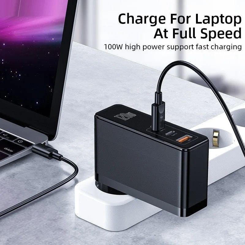

Charger 120W USB C PD Fast Charger QC4.0 QC3.0 Quick Charge Portable Phone Charger For iPhone Macbook Laptop Tablet