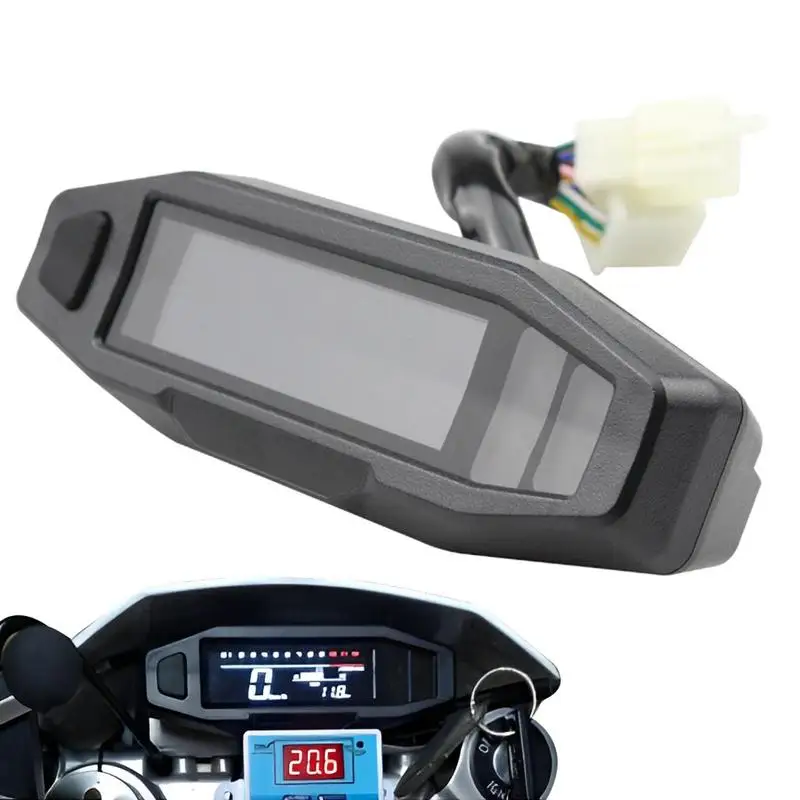 

Universal Motorcycle Speedometer Motorcycle Odometer Waterproof Refit HD LCD Anti-Glare Design Mini Motorcycle Odometers