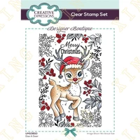 christmas doe a deer new arrival clear silicone stamps diy scrapbook diary decoration embossed paper card album craft template