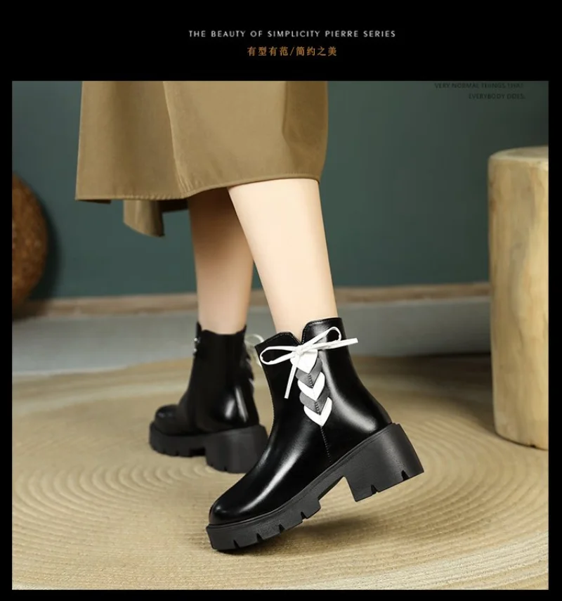 

Женские ботинки челси на платформе, черные или белые ботильоны с коротким плюшем, в стиле панк, Осень-зима 2022