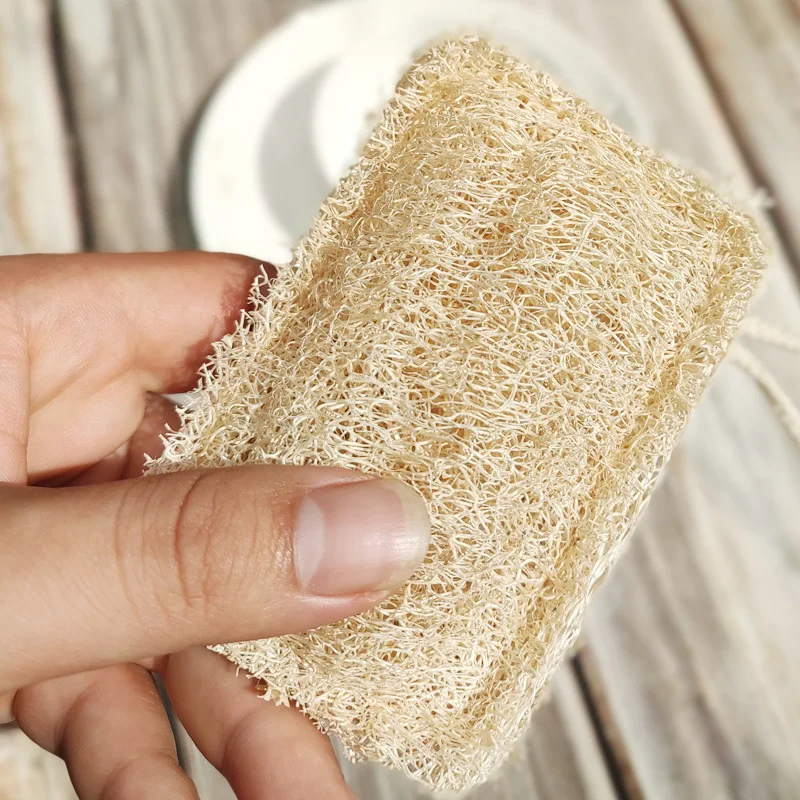 

1pc Natural Luffa Easy To Clean Scrubber Sponge Dish Washing Cloth Sponge Loofah Scrub Pad Dish Pot Kitchen Clean Brushes Pad