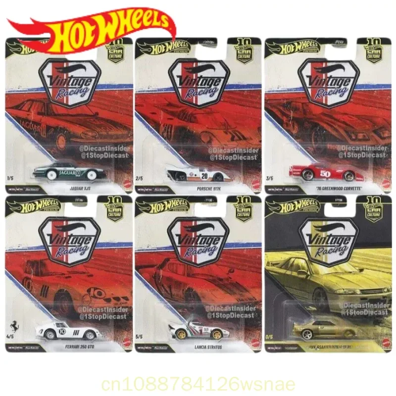 Фото Коллекционные модели Hot Wheels 1:64: винтажные гоночные автомобили Jaguar XJS, Porsche, Corvette, Ferrari 250, Lancia, Nissan из литого сплава – отличный подарок №2