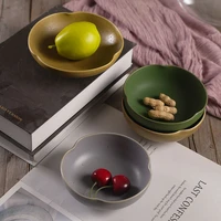 classical ceramic rice bowl round fruit snack tea dishes creative 5 inch dessert salad soup noodle bowl rough pottery tableware