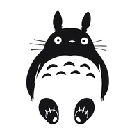 new japanese cartoon totoro chinchilla wall stickers glass decals wall covering home decor
