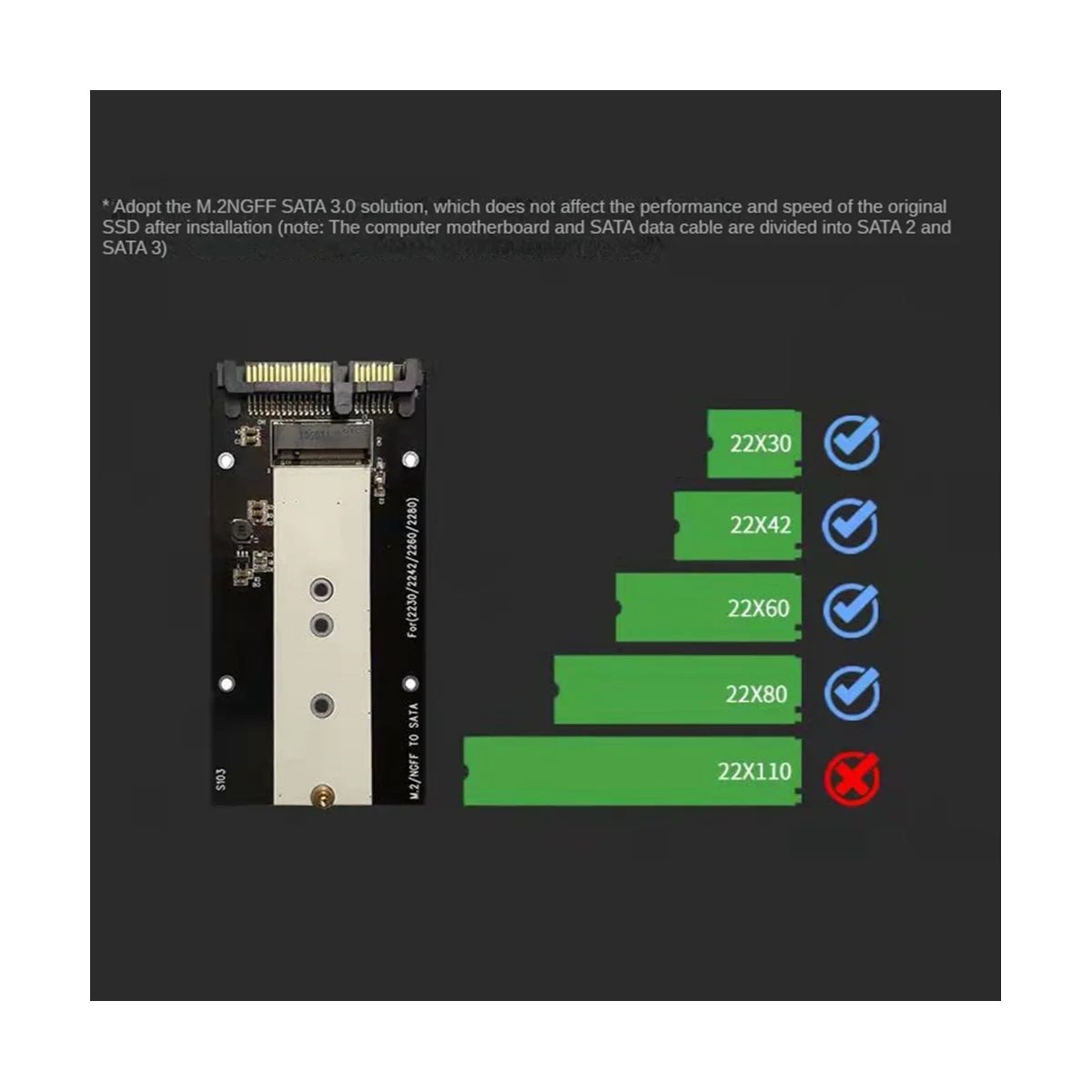 

Адаптер B Key M.2 NGFF MSATA SSD на 2,5 дюйма SATA 3,0, твердотельный накопитель, карта преобразователя SSD 2230-2280 для ПК