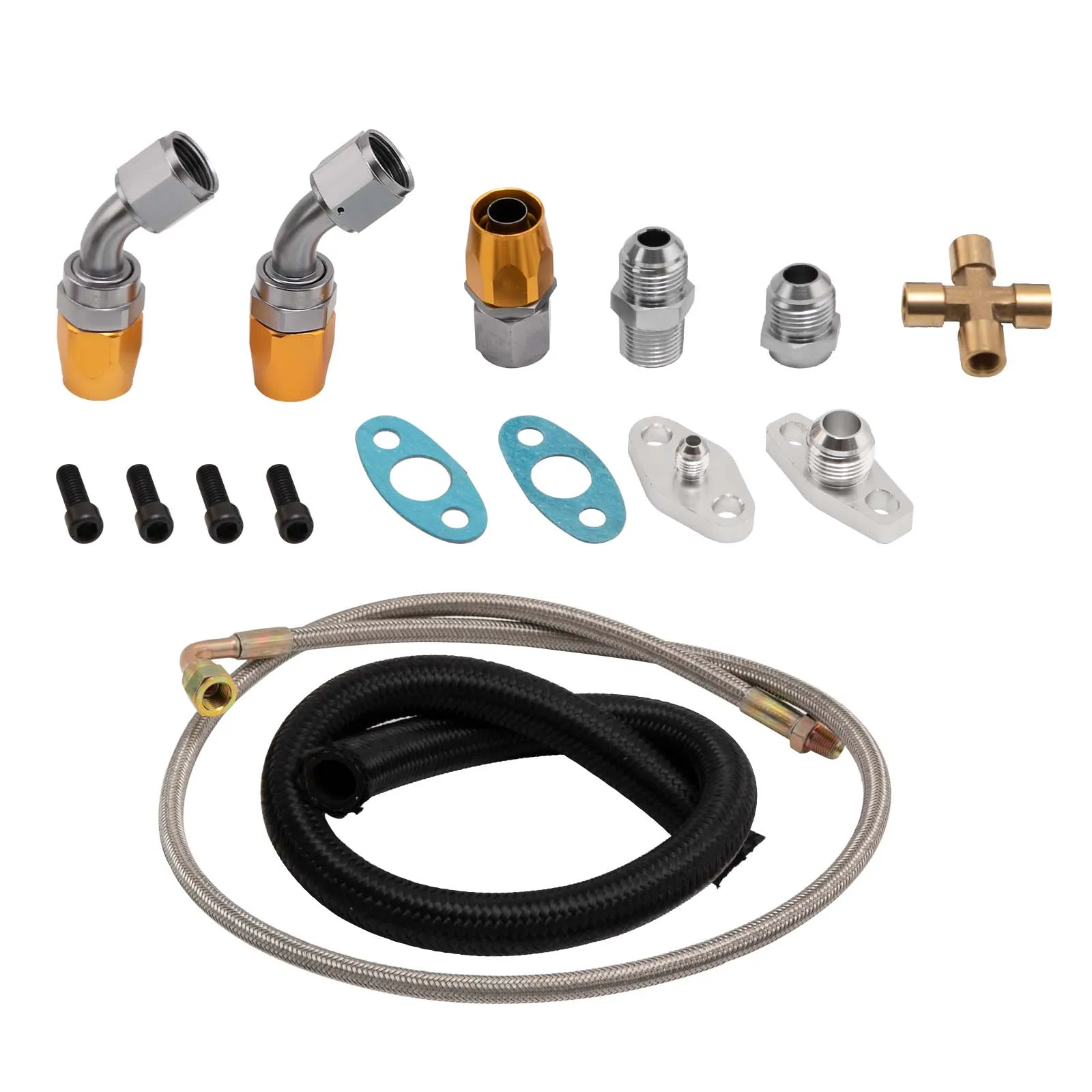 

Turbo Oil Feed & Drain Return Line for Ford Falcon BA BF XR6 FG FGX GT30 GT3582