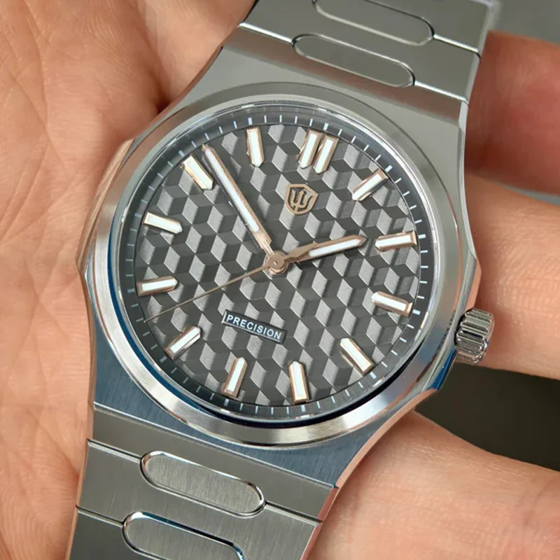 Фото Оригинальные роскошные часы Watchdives Premier WD0016B Square-Block VH31/VH60, кварцевые часы с сапфировым стеклом, светящиеся водонепроницаемые наручные часы №3
