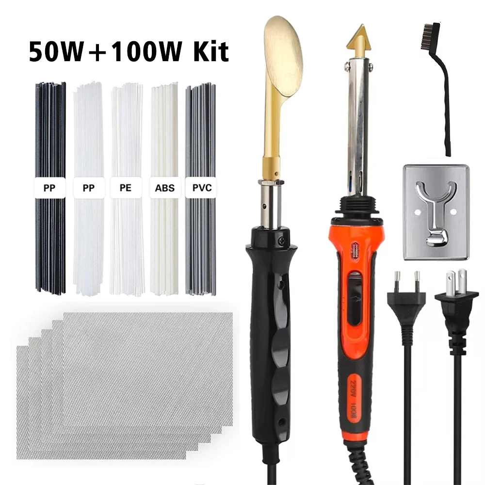 

50 Вт/100 Вт Сварочный Аппарат Для Пластика, Ремонтный Комплект Для Автомобильного Бампера, Паяльник С Контролем Температуры