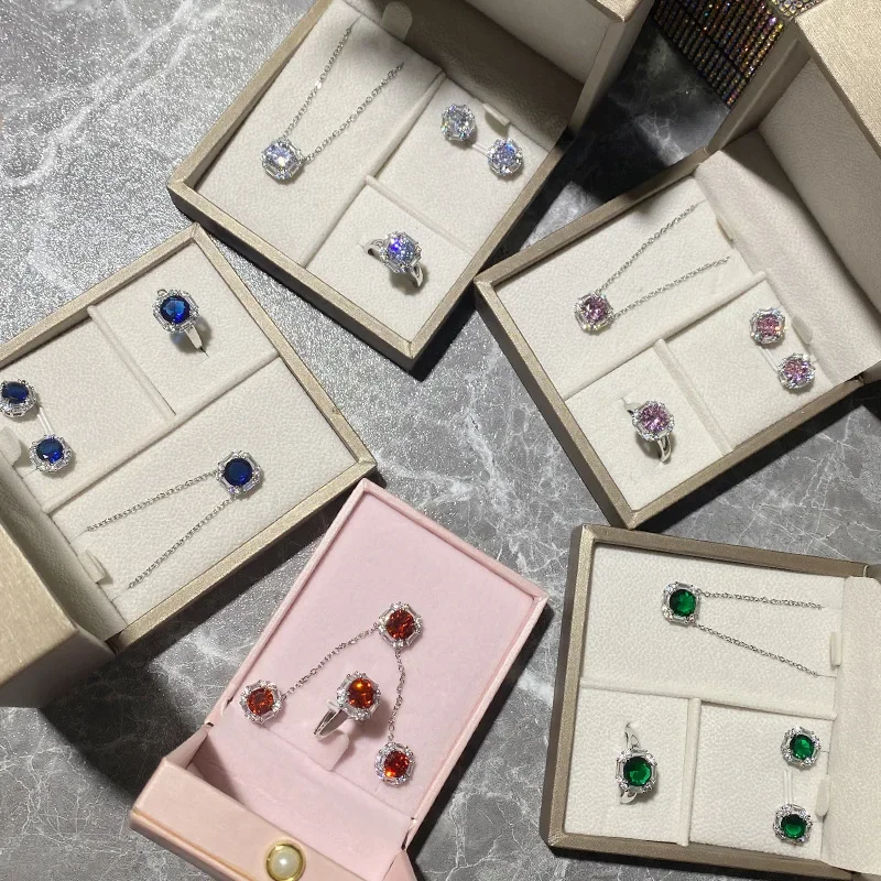 Яркий микро-набор MDL в стиле муассанита цирконий позолоченное кольцо поколения