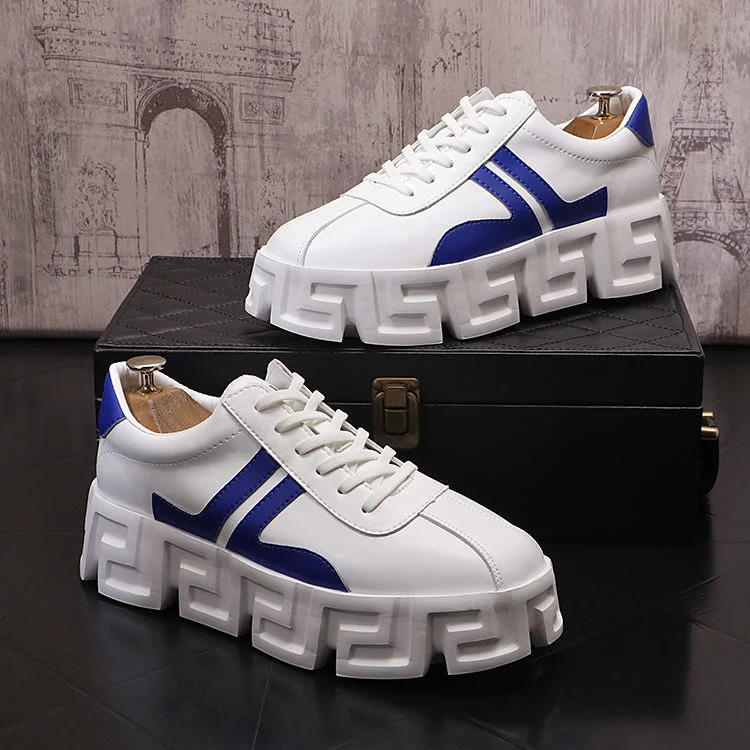 

High quality Muffin Shoes Men's Popular Shoes, Thick soles, Spicy and Handsome Casual Color Contrast, Personality, Round