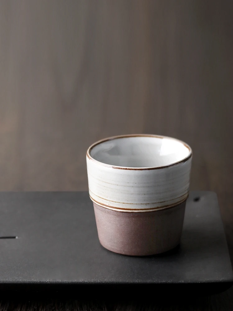 Чашка для дегустации чая ручной работы из грубой керамики маленькая чашка