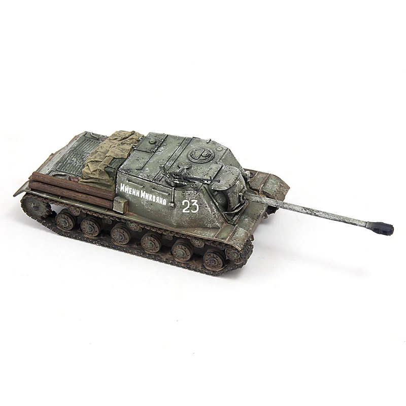 

Diecast 1:24 Scale ISU-122S Tank Destroyer Brigade Tracked Combat Vehicle Finished Tank Model Collection Toy Gift