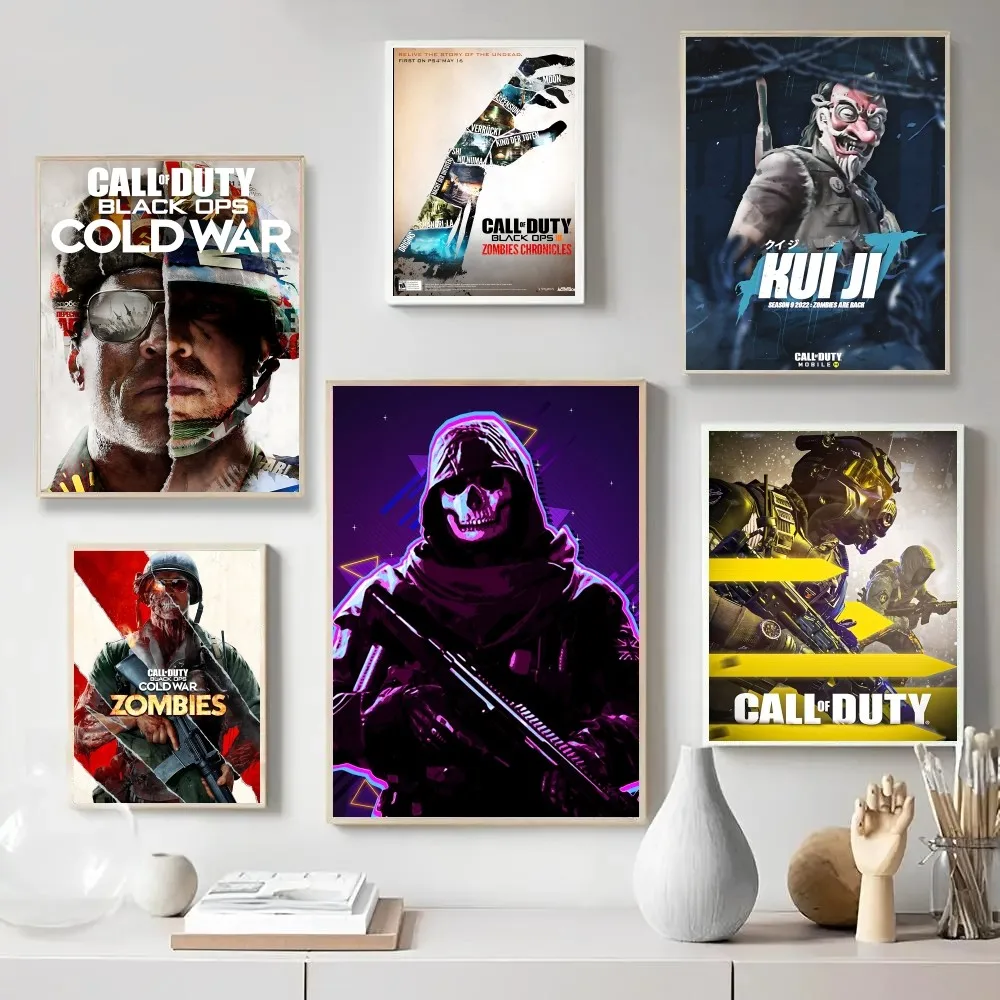 Babaite C-Call Of Game D-Dutys Modern W-Warfares 2 Poster Posters Kraft Paper Vintage Wall Art Painting Study Aesthetic A