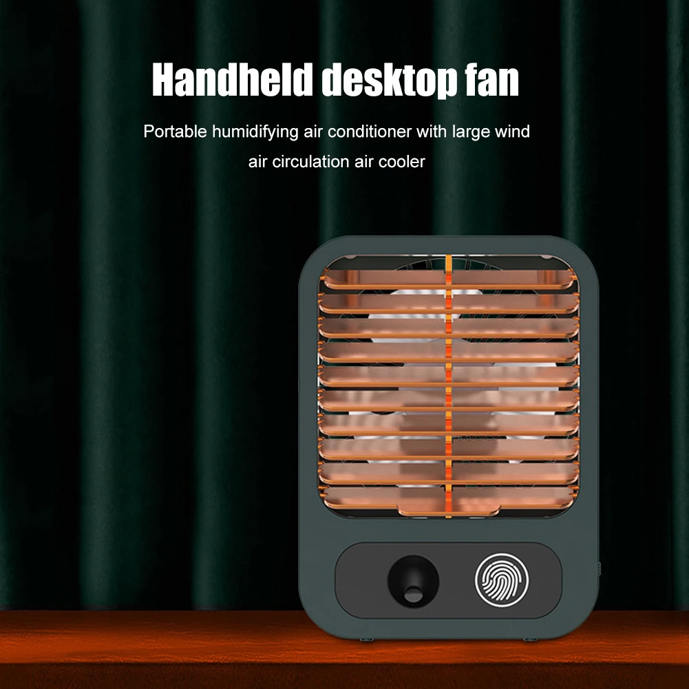 

Bedroom USB Air Cooler Portable Air Conditioner Humidifier Desktop Strong Wind Air Cooling Fan Air Cooler Fan for Office