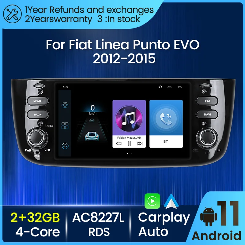

Android All In One Car Video Player Carplay For Fiat Linea Punto EVO 2012-2015 Radio BT RDS FM GPS Navigation Intelligent System