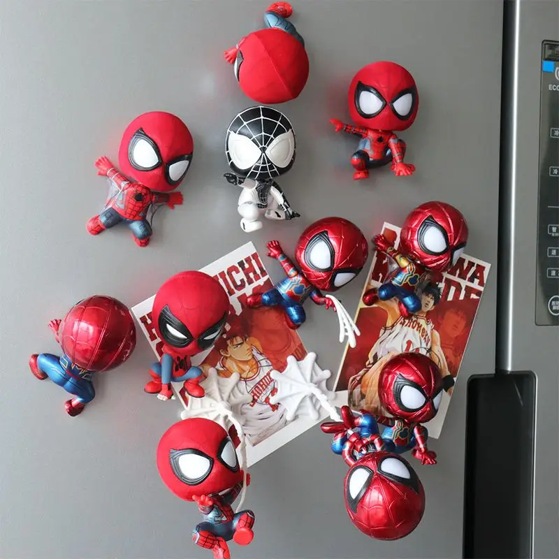 

Новые периферийные приборы Marvel с изображением Человека-паука, милые Мультяшные магнитные наклейки на холодильник, креативные декоративные...