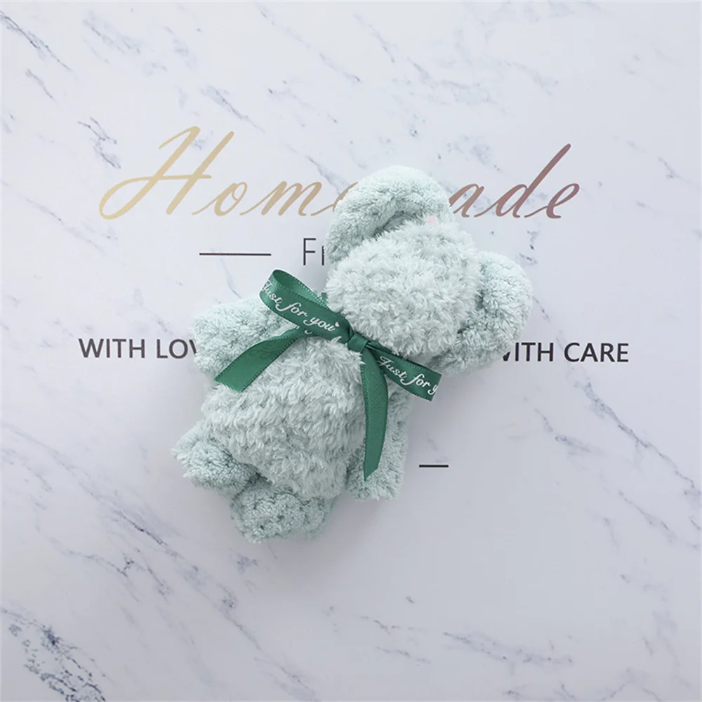 

Towel Durable Cute Hand Towel Rapid Water Absorption Polychromatic Bear Towel Cute Towel Baby Towel Resistant To Shedding Soft