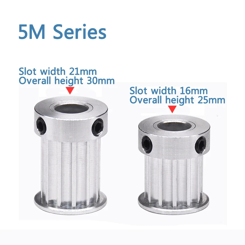 Ременной шкив для синхронизации с выпуклым шагом Ширина 16/21 мм 5 М10/12/14/15 зубьев