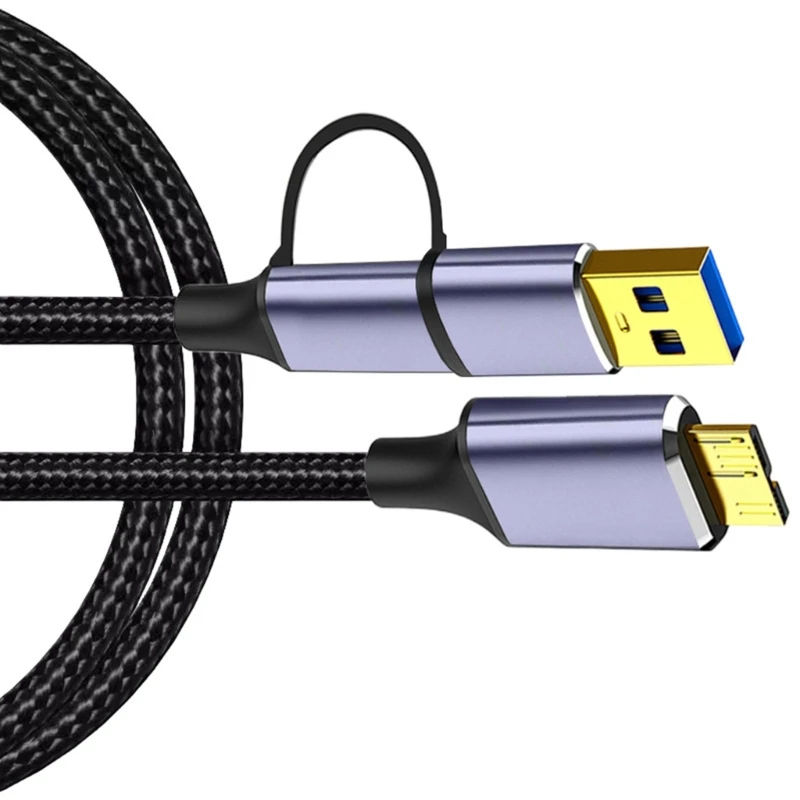 Кабель-переходник 2 в 1 USB и C к Micro B 5 Гбит/с кабель для зарядки синхронизации данных