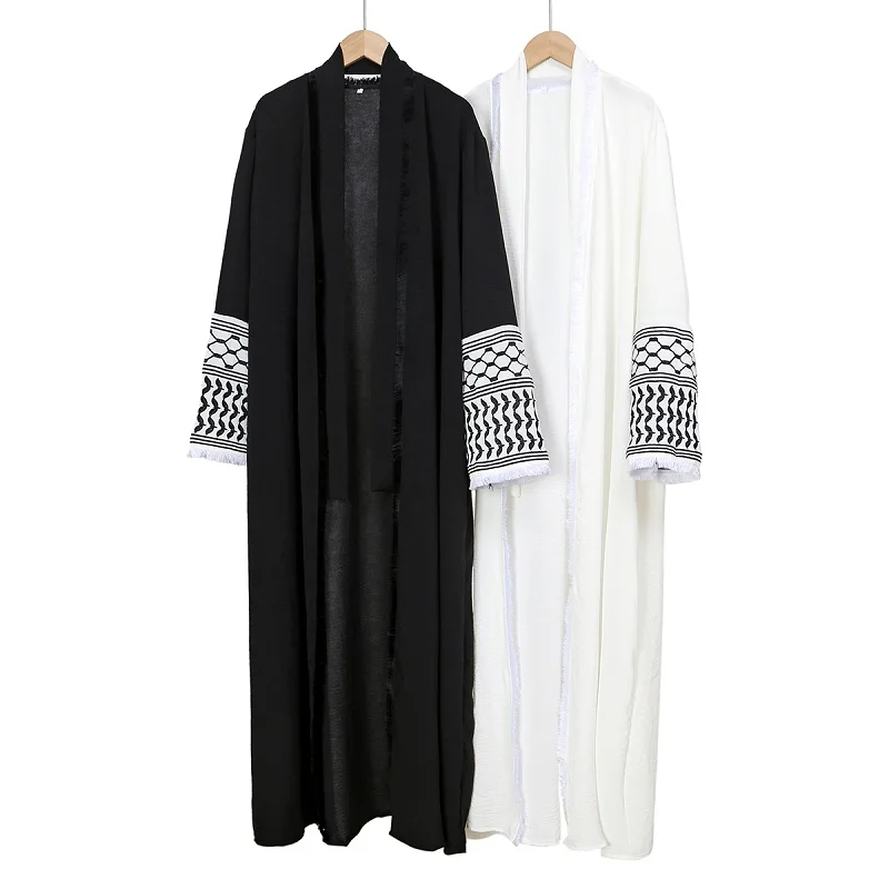 Новинка 2024 мягкая абайя с вышивкой и кисточками мусульманская Рамадана Дубай