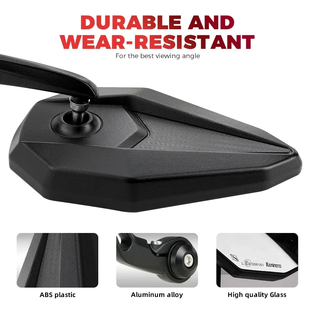 Боковое зеркало для мотоцикла 7/8 &quot22 мм универсальное заднего вида Yamaha MT07 MT09 MT10 R1